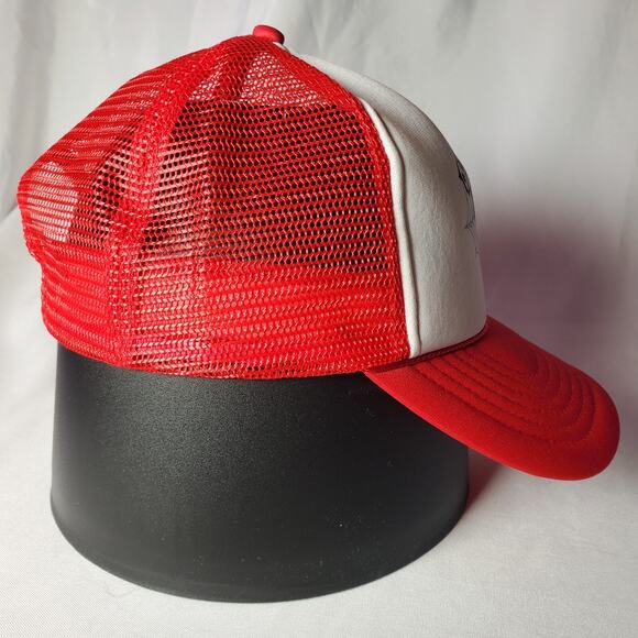 Vintage Jesse James Spider Black Widow Mesh Trucker Hat Red White Snap Back - Picture 7 of 9